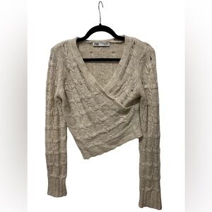 ASYMMETRICAL LONG SLEEVE SWEATER FROM ZARA SIZE SMALL